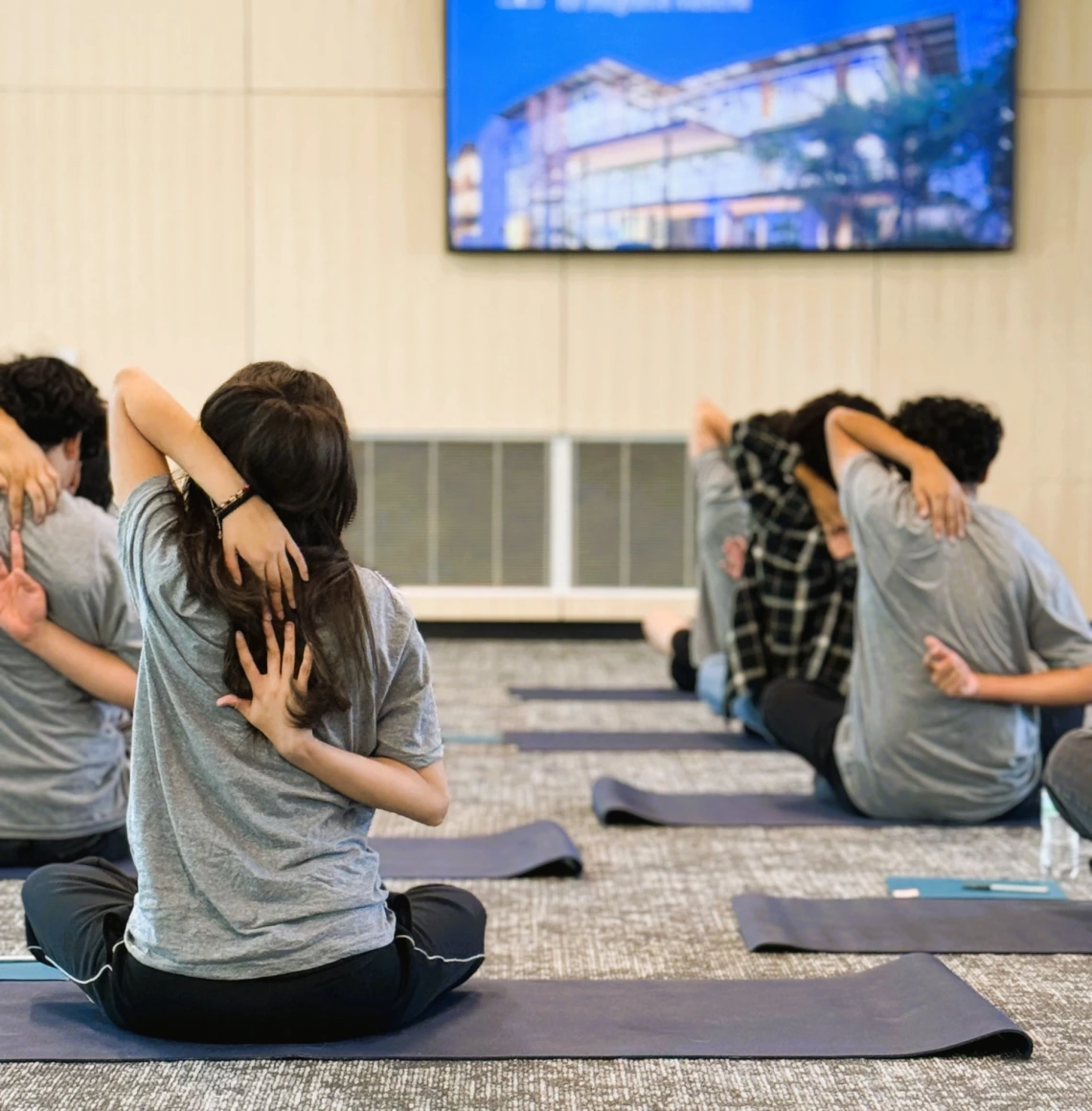 People doing yoga