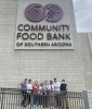 people at community food bank